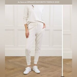 BRAND NEW Cozy Earth Women's Bamboo Jogger Pant in Ivory. Regular fit, size XS